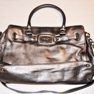 Michael Kors Hamilton Silver Satchel